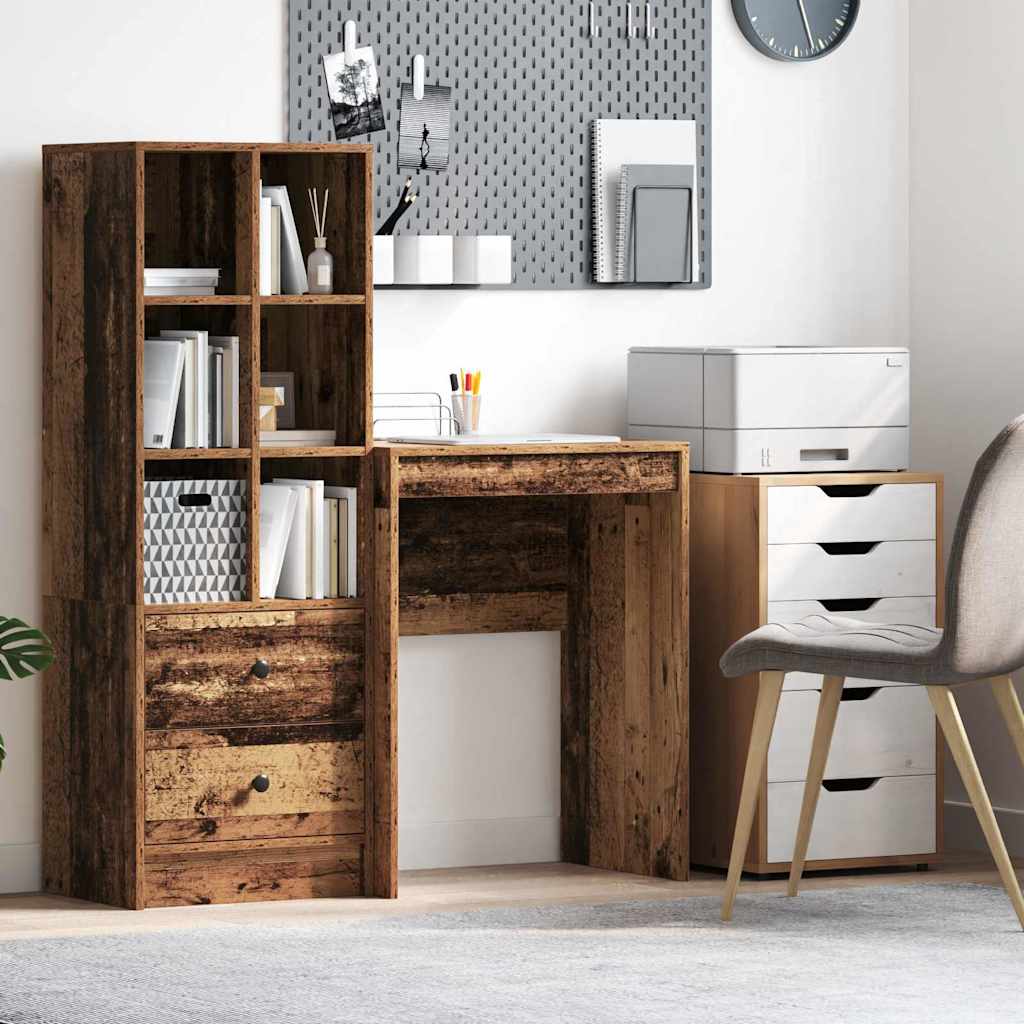 Vidaxl bureau oudhout 60 x 40 x 76 cm