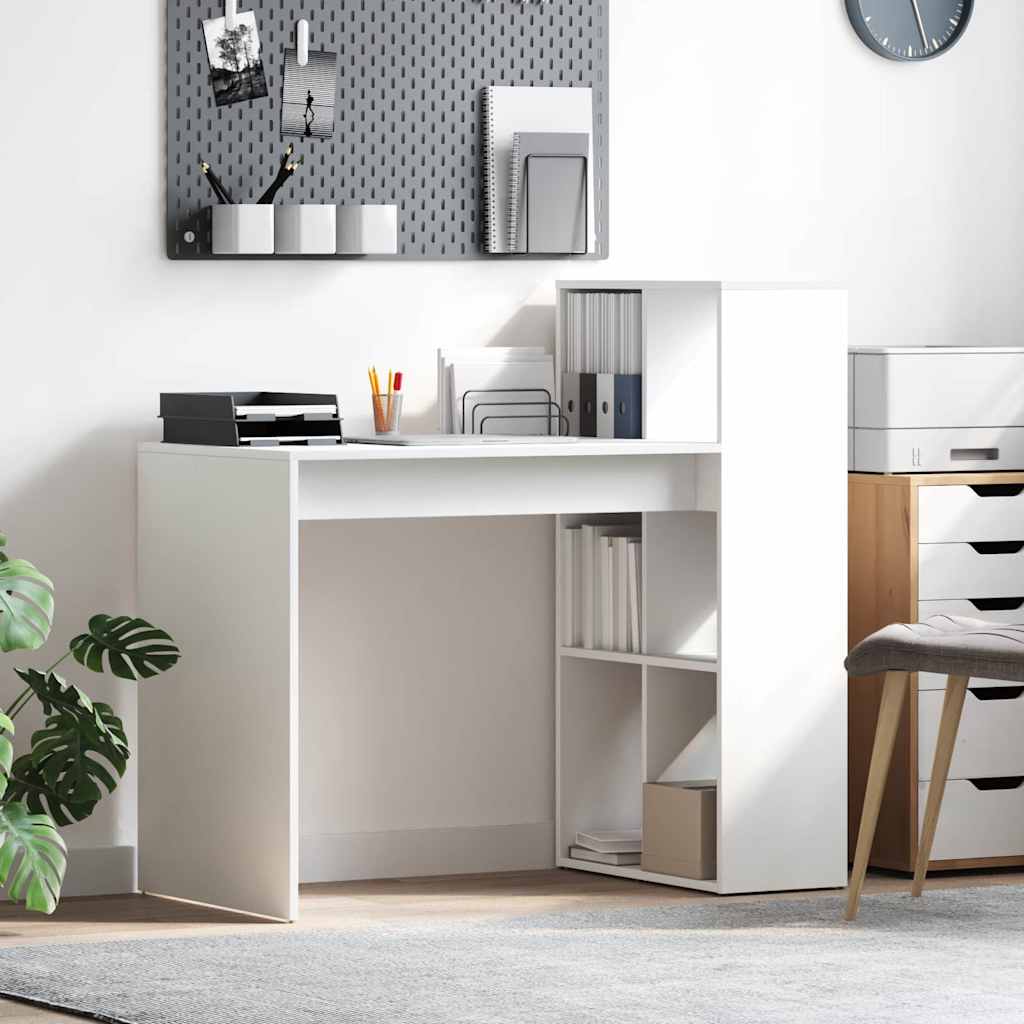 Vidaxl bureau wit bewerkt hout 108 x 55 x 103.5 cm