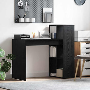 Vidaxl bureau zwart eiken bewerkt hout 108 x 55 x 103.5 cm