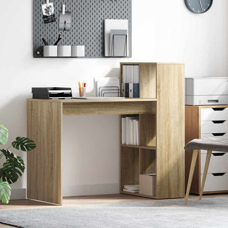 Vidaxl bureau sonoma eiken bewerkt hout 108 x 55 x 103.5 cm