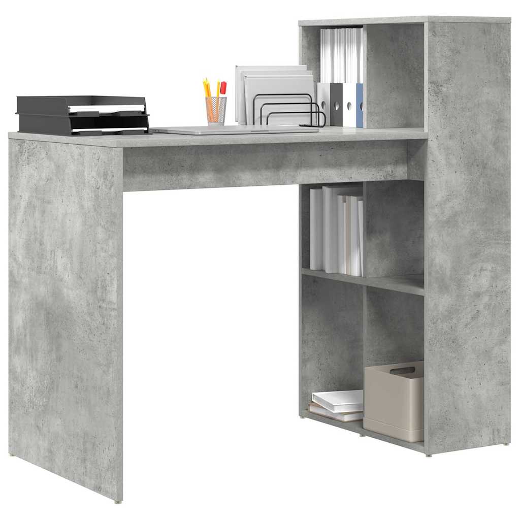 Vidaxl bureau beton grijs bewerkt hout 108 x 55 x 103.5 cm