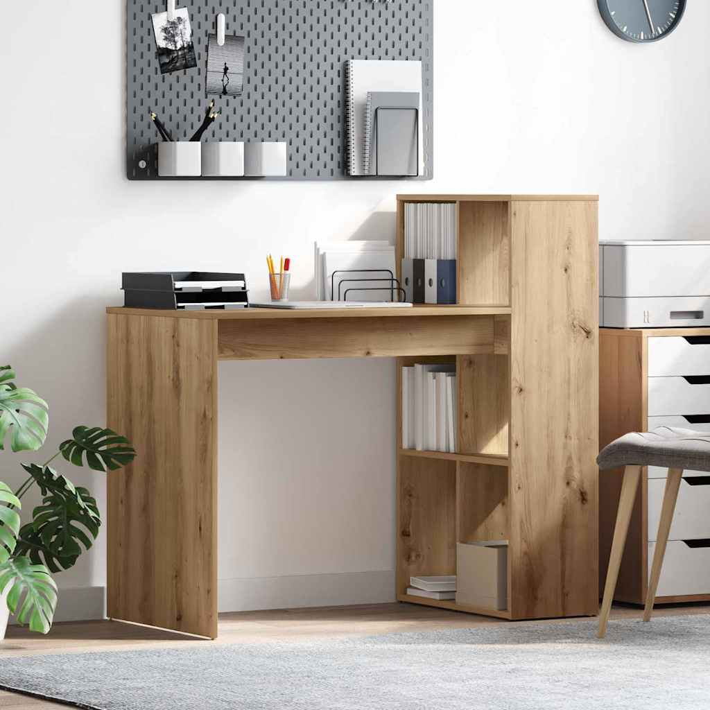 Vidaxl bureau artisan eiken bewerkt hout 108 x 55 x 103.5 cm