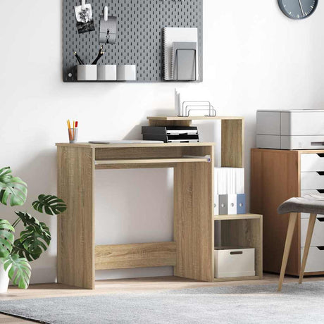 Vidaxl bureau sonoma eiken 106 x 41 x 88.5 cm bewerkt hout