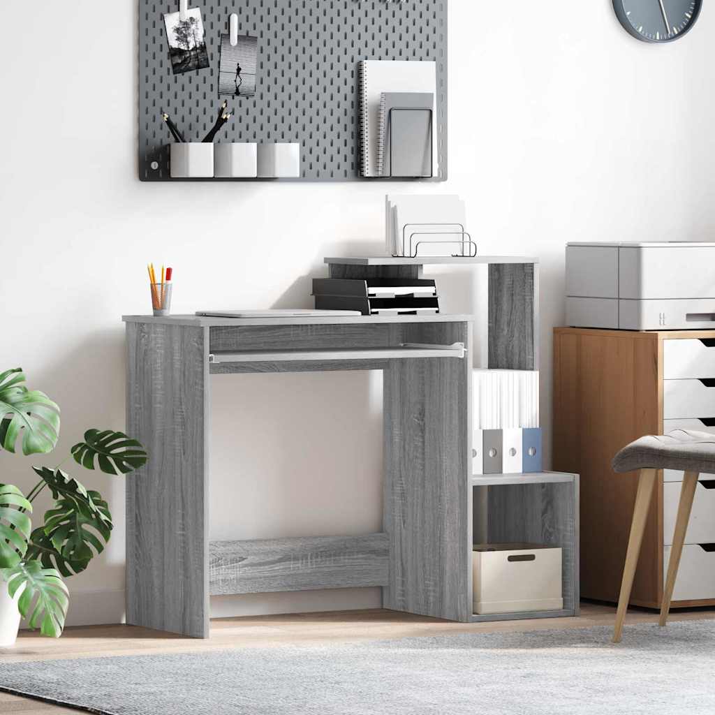 Vidaxl bureau grijs sonoma 106 x 41 x 88.5 cm bewerkt hout