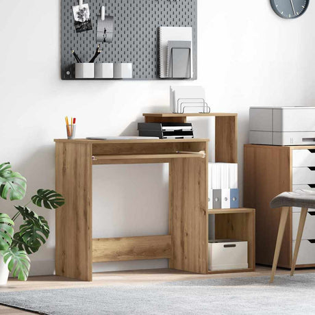 Vidaxl bureau artisan eiken 106 x 41 x 88.5 cm bewerkt hout