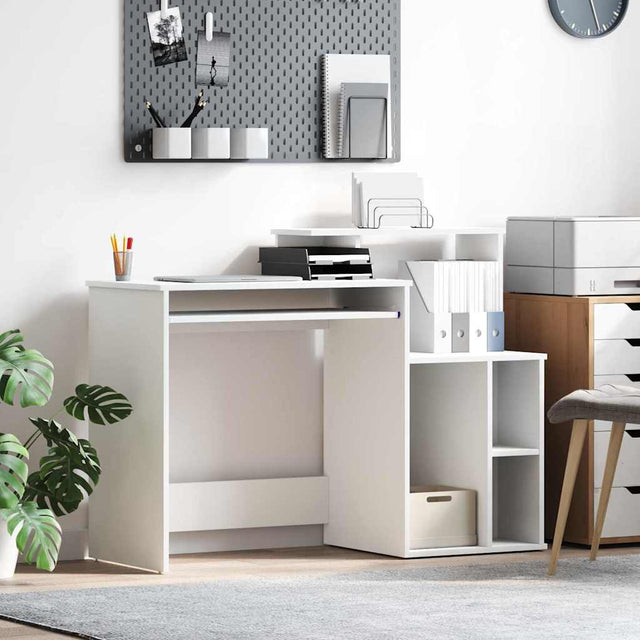 Vidaxl bureau wit 120,5 x 44 x 88,5 cm bewerkt hout