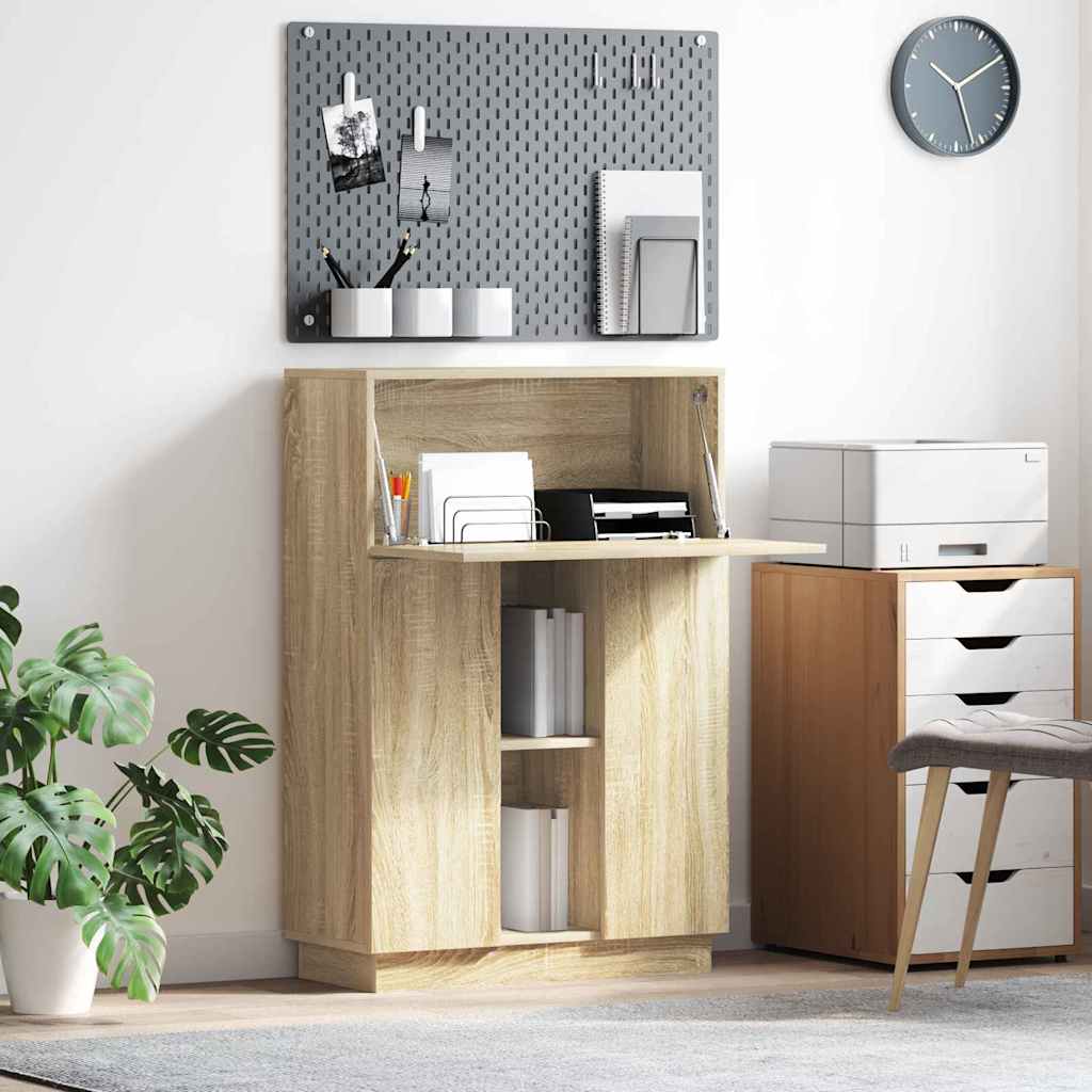 Vidaxl bureau sonoma eiken 71,5 x 31,5 x 106,5 cm bewerkt hout
