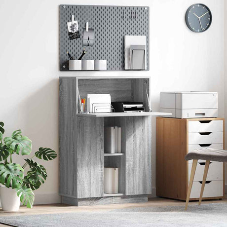Vidaxl bureau grijs sonoma bewerkt hout 71,5 x 31,5 x 106,5 cm