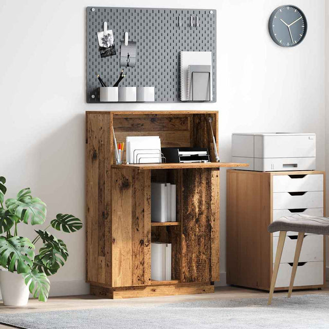 Vidaxl bureau oud hout bewerkt hout 71,5 x 31,5 x 106,5 cm