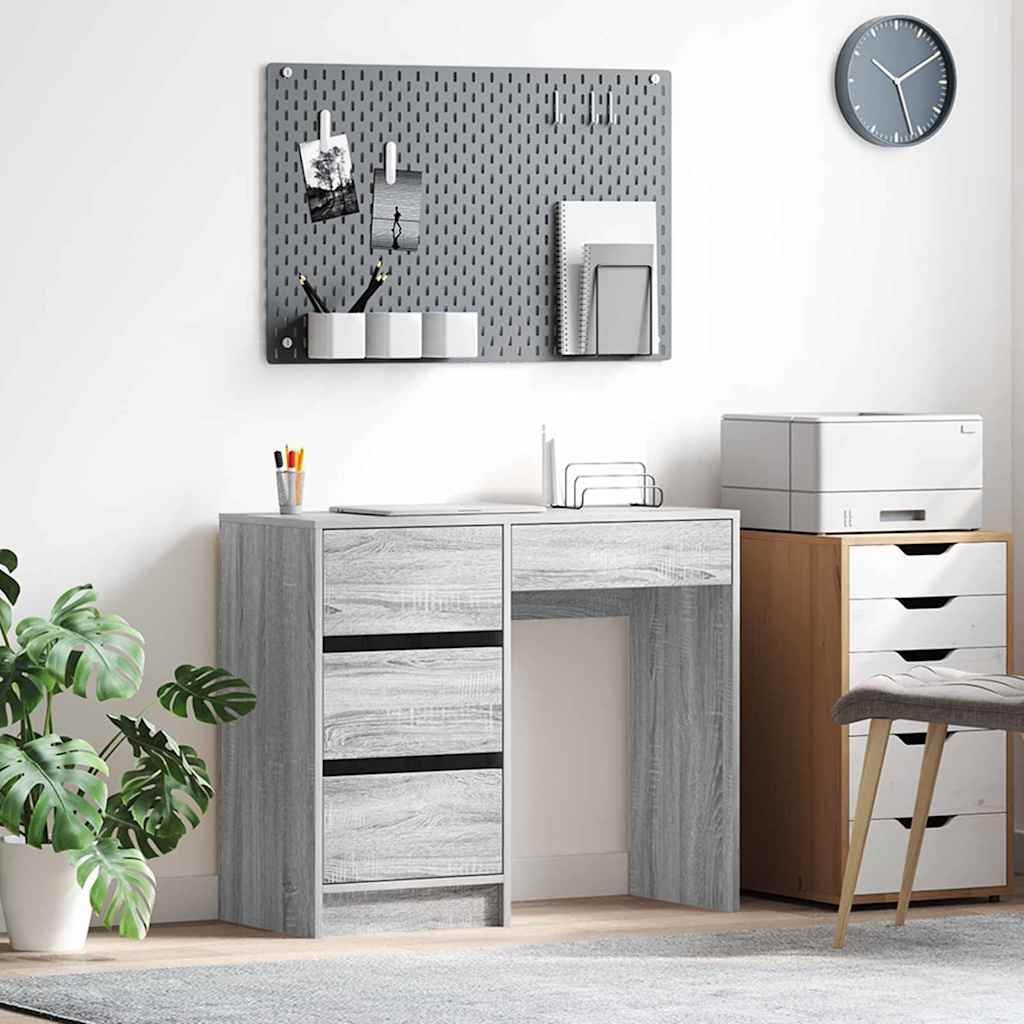 Vidaxl bureau grijs sonoma bewerkt hout 90 x 37,5 x 75 cm