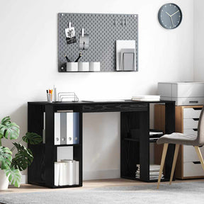 Vidaxl bureau zwart eiken bewerkt hout 130 x 50.5 x 75 cm
