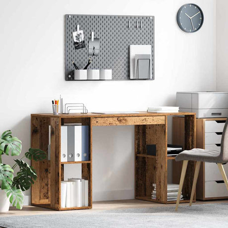 Vidaxl bureau oud hout bewerkt hout 130 x 50.5 x 75 cm