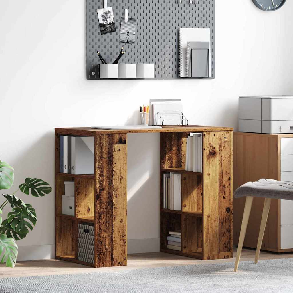 Vidaxl bureau oud hout bewerkt hout 90 x 50 x 75 cm