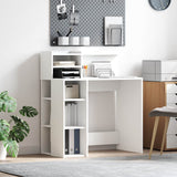 Vidaxl bureau wit bewerkt hout 90 x 48 x 101,5 cm