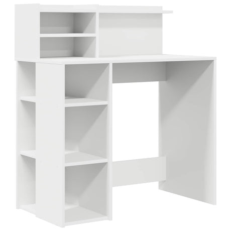 Vidaxl bureau wit bewerkt hout 90 x 48 x 101,5 cm