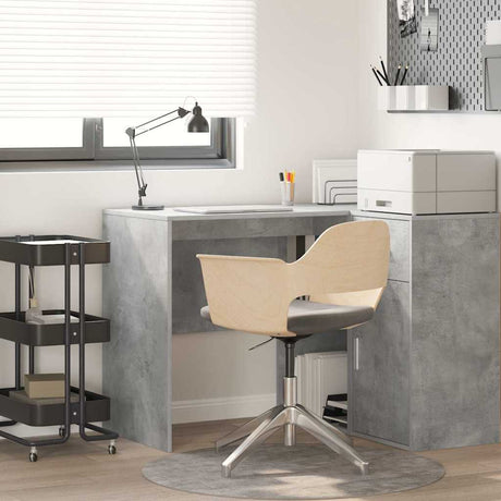Vidaxl bureau beton grijs bewerkt hout 102 x 50 x 75 cm