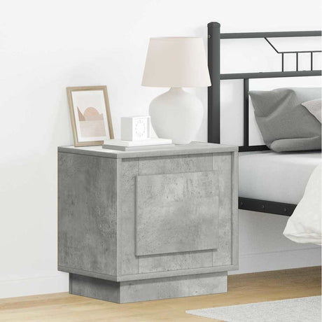 Vidaxl nachtkastje 2 st beton grijs 44 x 34,5 x 45 cm bewerkt hout