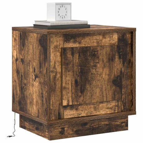 Vidaxl nachtkastje 2 st gerookt eiken 44 x 34,5 x 45 cm bewerkt hout
