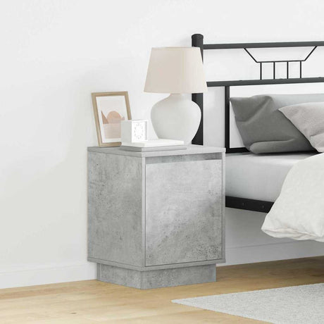Vidaxl nachtkastje beton grijs 39 x 34,5 x 50 cm bewerkt hout