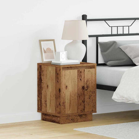 Vidaxl nachtkastje oudhout 39 x 34,5 x 50 cm bewerkt hout