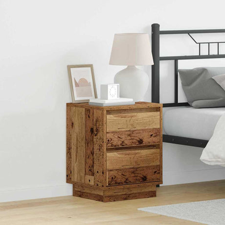 Vidaxl nachtkastje 2 st oudhout 39 x 34,5 x 50 cm bewerkt hout