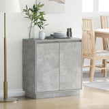 Vidaxl led sideboard betongrijs 71 x 34,5 x 75 cm bewerkt hout