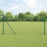 Vidaxl afrasteringspaal groen 10 x 1,2 m (25 mm gaas) staal en pvc