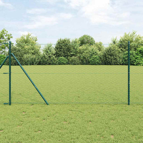 Vidaxl zeshoekig gaashek met grondbevestiging 10 x 1,4 m groen mesh