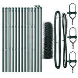 Vidaxl afrasteringspaal groen 25 x 0,6 m (36 mm gaas) staal en pvc