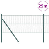 Vidaxl afrasteringspaal groen 25 x 0,6 m (36 mm gaas) staal en pvc