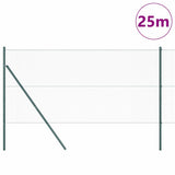 Vidaxl afrasteringspaal groen 25 x 1 m (25 mm gaas) staal