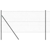 Vidaxl afrasteringspaal grijs 10 x 1,4 m (50 mm gaas) staal en pvc