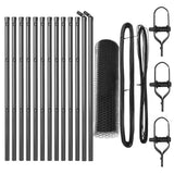 Vidaxl afrasteringspaal grijs 25 x 0,5 m (13 mm gaas) staal