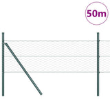 Vidaxl afrasteringspaal grijs 50 x 0,5 m (36 mm gaas) staal en pvc