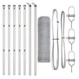 Vidaxl afrasteringspaal zilver 10 x 0,4 m (25 mm gaas) staal