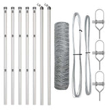 Vidaxl afrasteringspaal zilver 10 x 0,5 m (36 mm gaas) staal
