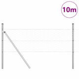 Vidaxl afrasteringspaal zilver 10 x 0,5 m (50 mm gaas) staal