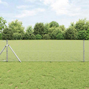 Vidaxl zeshoekig gaashek met grondbevestiging 10 x 0,6 m zilver mesh