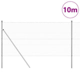 Vidaxl afrasteringspaal zilver 10 x 1,2 m (36 mm gaas) staal