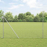 Vidaxl afrasteringspaal zilver 10 x 1,6 m (36 mm gaas) staal