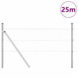 Vidaxl zeshoekig gaashek met grondbevestiging 25 x 0,4 m zilver mesh