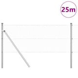 Vidaxl afrasteringspaal zilver 25 x 0,6 m (25 mm gaas) staal