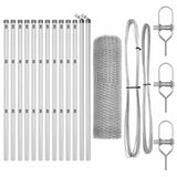 Vidaxl afrasteringspaal zilver 25 x 0,8 m (13 mm gaas) staal