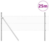 Vidaxl afrasteringspaal zilver 25 x 0,8 m (13 mm gaas) staal