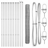 Vidaxl afrasteringspaal zilver 25 x 1,4 m (36 mm gaas) staal