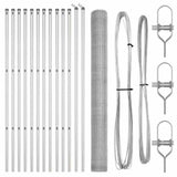 Vidaxl afrasteringspaal zilver 25 x 1,5 m (25 mm gaas) staal