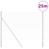 Vidaxl afrasteringspaal zilver 25 x 1,5 m (25 mm gaas) staal