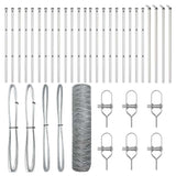Vidaxl afrasteringspaal zilver 50 x 0,6 m (36 mm gaas) staal