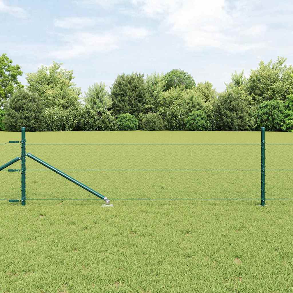 Vidaxl afrasteringspaal groen 10 x 0,5 m (25 mm gaas) staal en pvc