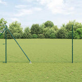 Vidaxl afrasteringspaal groen 10 x 1,5 m (25 mm gaas) staal en pvc
